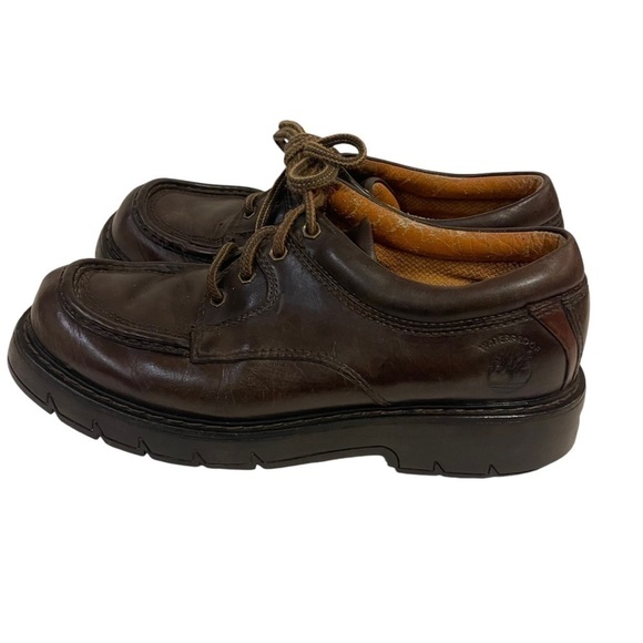 Vintage TIMBERLAND Y2K Vintage Brown Leather Shoes Boots - Picture 5 of 8
